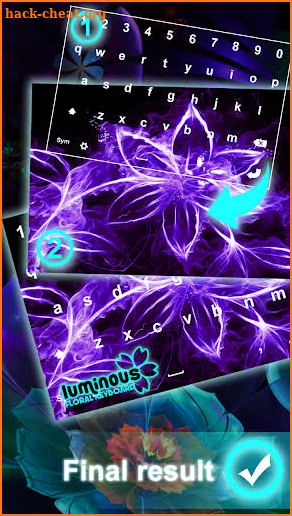 Luminous Floral Keyboard Design screenshot