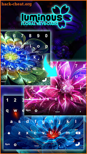 Luminous Floral Keyboard Design screenshot