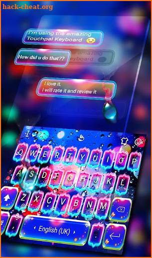Luminous Raindrops Keyboard Theme screenshot