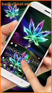 Luminous Smoke Weed Keyboard Theme screenshot