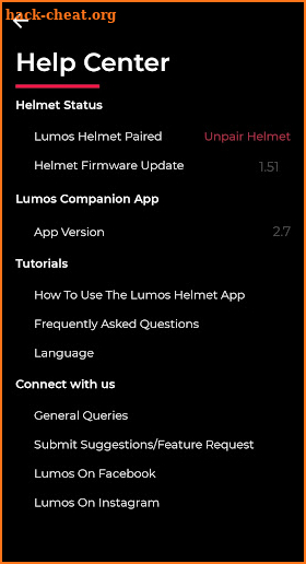 Lumos Helmet screenshot