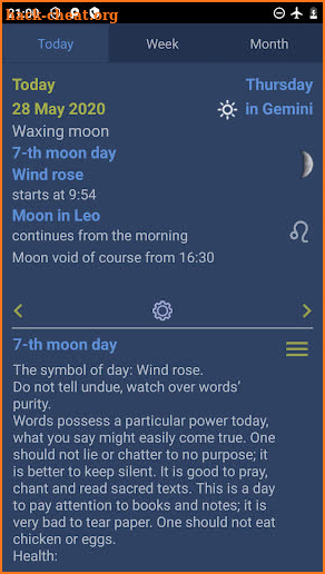 Lunar calendar Dara-Pro screenshot