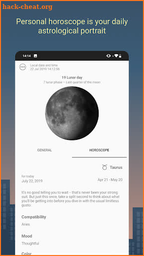 Lunar Calendar. Moon Phases + horoscopes screenshot