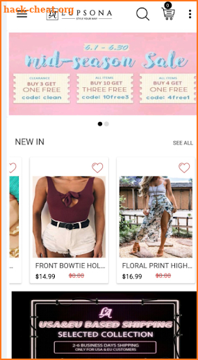 Lupsona - Women Online Fashion Shopping screenshot