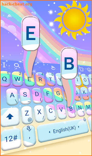 Lustrous Galaxy Rainbow Keyboard Theme screenshot