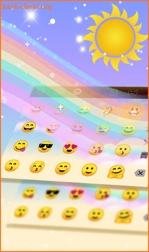 Lustrous Galaxy Rainbow Keyboard Theme screenshot