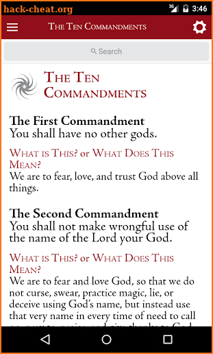 Luther’s Small Catechism screenshot