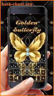 Lux Gold Butterfly Keyboard Theme screenshot