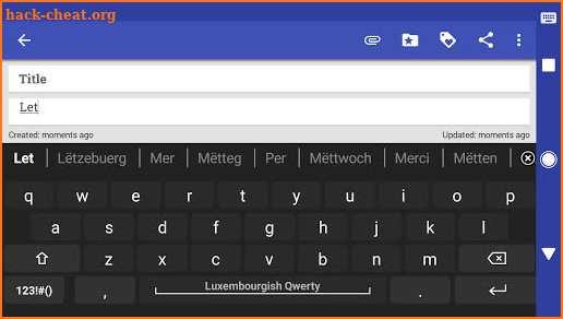 Luxembourgish for AnySoftKeybo screenshot