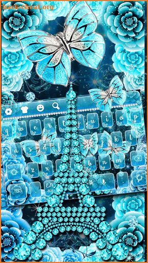 Luxurious Diamond Tower Butterfly Keyboard screenshot