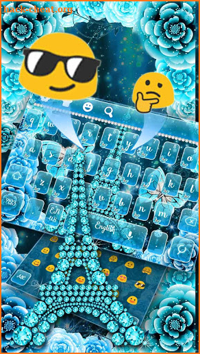 Luxurious Diamond Tower Butterfly Keyboard screenshot