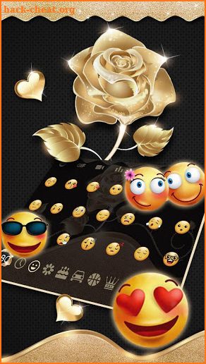 Luxurious Gold Rose keyboard screenshot