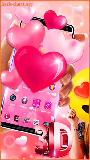 Luxurious Pink Hearts Parallax screenshot