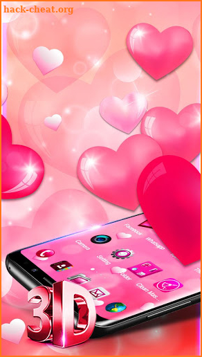 Luxurious Pink Hearts Parallax screenshot