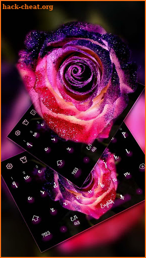 Luxurious Purple Gradient Rose Keyboard screenshot