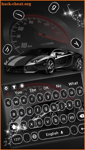 Luxury black sports car keyboard screenshot