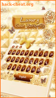 Luxury Gold Butterfly Keyboard Theme screenshot