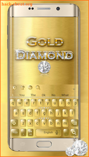 Luxury Gold Diamond Keyboard Theme screenshot
