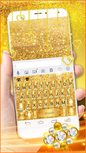 Luxury Gold Keyboard Theme screenshot