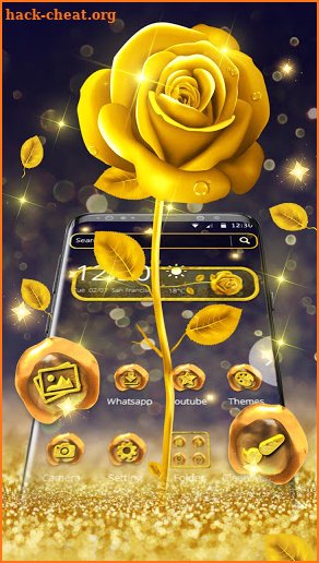 Luxury gold rose theme screenshot