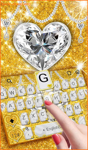 Luxury Gold Silk Keyboard Theme screenshot