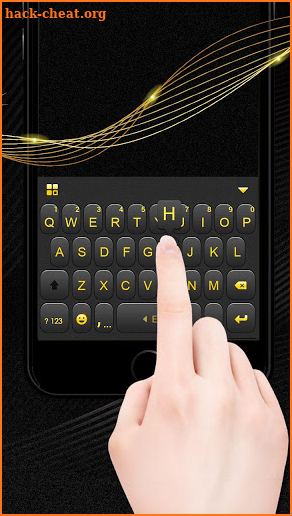 Luxury Golden Black Keyboard Theme screenshot