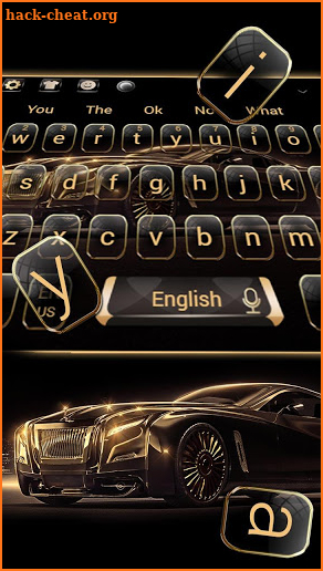 Luxury Golden Car Keyboard Theme screenshot