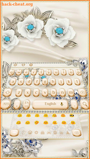 Luxury Golden Diamond Flower Keyboard screenshot