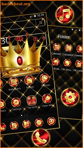 Luxury Golden King Crown Theme screenshot