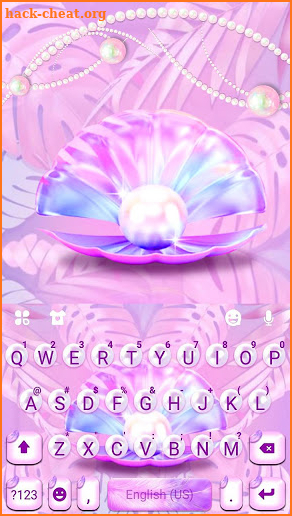 Luxury Pearls Keyboard Theme screenshot