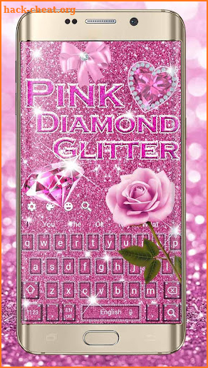 Luxury Pink Diamond Glitter Keyboard screenshot