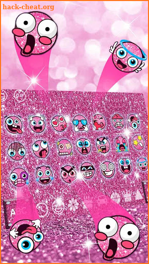 Luxury Pink Diamond Glitter Keyboard screenshot