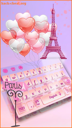 Luxury Pink Paris Keyboard Theme screenshot