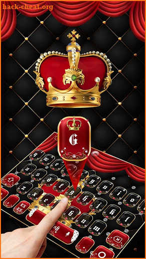Luxury Red Crown Keyboard Theme screenshot
