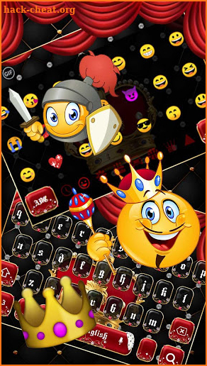 Luxury Red Crown Keyboard Theme screenshot