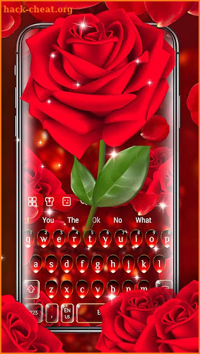 Luxury Red Rose Keyboard screenshot
