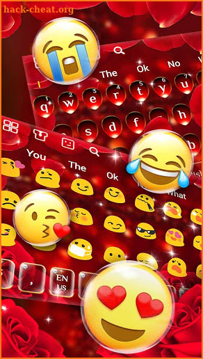 Luxury Red Rose Keyboard screenshot
