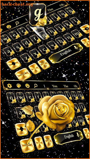 Luxury Rose Gold Keyboard Theme screenshot
