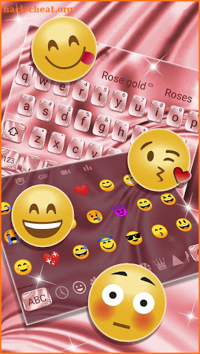 Luxury Rose Silk Keyboard Theme screenshot