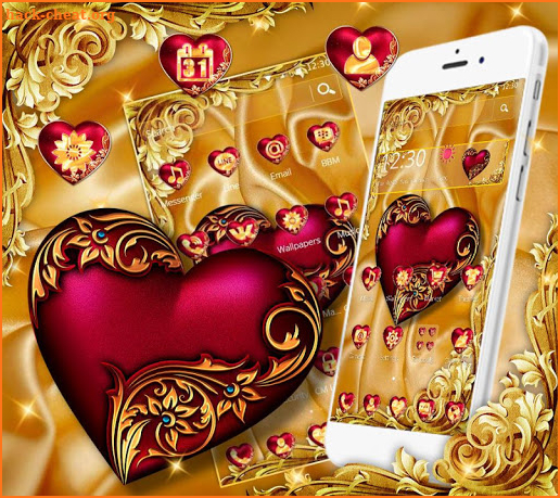 Luxury Royal Heart Theme screenshot