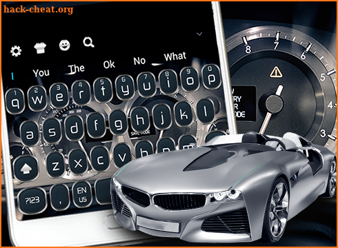 Luxury silver car speedometer keyboard theme screenshot