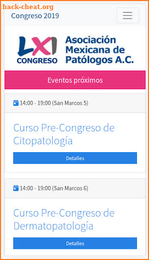 LXI Congreso Anual de Patólogos de la AMP screenshot