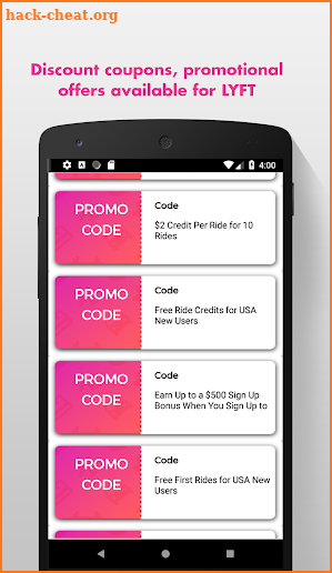 Lyft Coupon Promo Code Free Ride screenshot