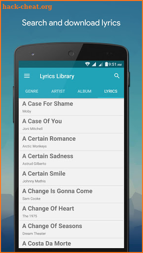 Lyrics Library screenshot