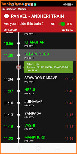 m-Indicator- Mumbai - Live Train Position screenshot