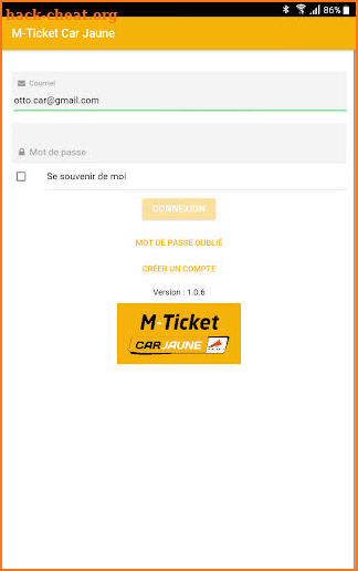 M-Ticket Car Jaune screenshot