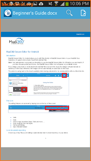 MaaS360 Secure Viewer screenshot