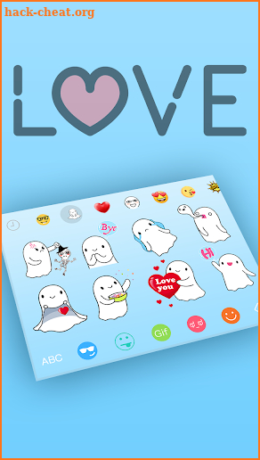 Macaron Blue - Emoji Keyboard, Free, Macaron Color screenshot