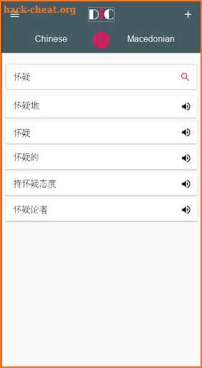 Macedonian - Chinese Dictionary translator (Dic1) screenshot