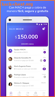 MACH - Cobra. Paga. Compra. Cuenta digital > Banco screenshot